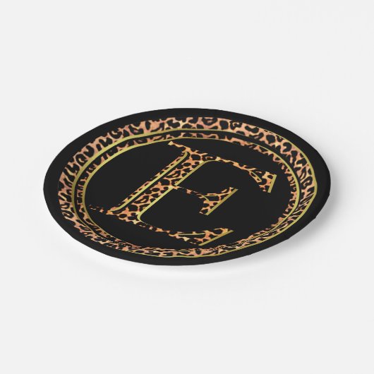 Assiettes En Carton léopard E (Angle)