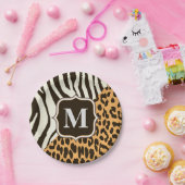 Assiettes En Carton Leopard et Zebra (Fête)