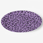 Assiettes En Carton Leopard Print, Léopard Spots, Purple Leopard (Angle)