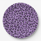Assiettes En Carton Leopard Print, Léopard Spots, Purple Leopard (Devant)
