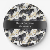 Assiettes En Carton Léopards noirs (Devant)