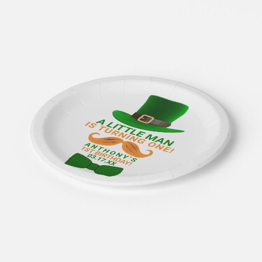 Assiettes En Carton Leprechaun moderne St. Patrick's Any Age Anniversa (Angle)