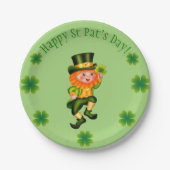 Assiettes En Carton Leprechaun St Patrick's Day (Devant)