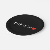 Assiettes En Carton L'équation d'amour pour des femmes (Angle)