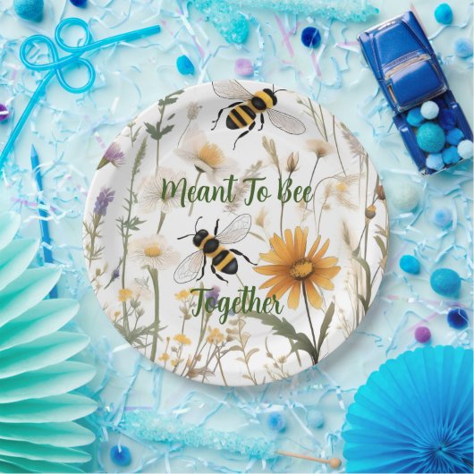Assiettes En Carton Les Abeilles Et Les Fleurs sauvages Ont L'Intentio (Fête)