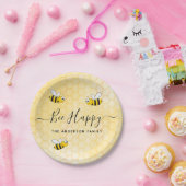 Assiettes En Carton Les abeilles heureux été amusant nom de l'humour (Fête)