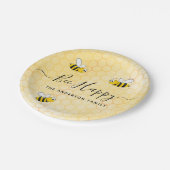 Assiettes En Carton Les abeilles heureux été amusant nom de l'humour (Angle)