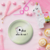 Assiettes En Carton Les accès au-dessus du reste vert (Fête)