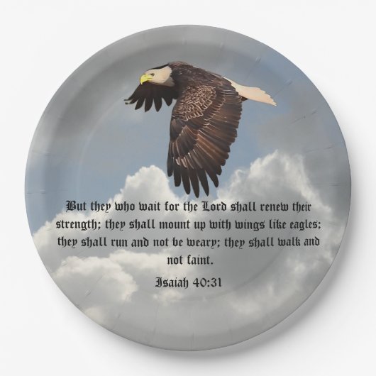 ASSIETTES EN CARTON LES AILES AIMENT EAGLES (Devant)
