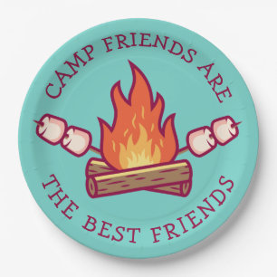 Assiettes En Carton Les amis du camp sont les meilleurs amis