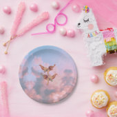 Assiettes En Carton Les anges dans le ciel (Fête)
