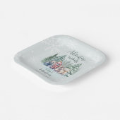 Assiettes En Carton Les Animaux De La Forêt D'Hiver Dans Le Baby showe (Angulaire)