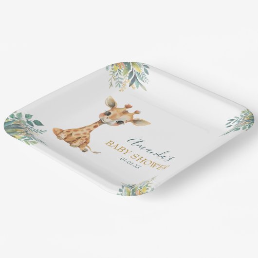 Assiettes En Carton Les animaux de la jungle sauvage (Angulaire)