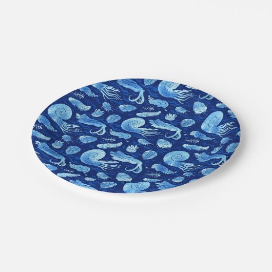 Assiettes En Carton Les animaux marins anciens : Trilobites, Anomaloca (Angle)