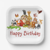 Assiettes En Carton Les animaux mignons (Recto)