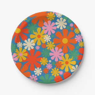 Assiettes En Carton Les années 60 rétro les années 70 esthétique color