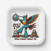 Assiettes En Carton 'les années 70 Toujours Drôle Depuis [Année] Plaqu (Recto)