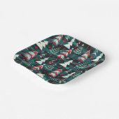 Assiettes En Carton Les arbres de Noël. (Angulaire)