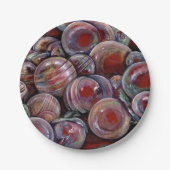 Assiettes En Carton Les balles de Noël rouges (Devant)