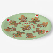 Assiettes En Carton Les biscuits en pain d'épice fêtent Noël (Angle)