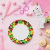 Assiettes En Carton Les bonbons colorés (Fête)