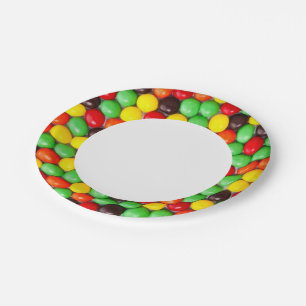Assiettes En Carton Les bonbons colorés