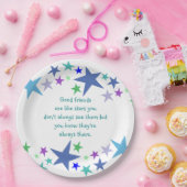 Assiettes En Carton Les bons amis sont comme Stars Inspirational Citat (Fête)