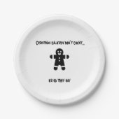 ASSIETTES EN CARTON LES CALORIES DE NOËL NE COMPTENT PAS (Devant)