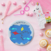 Assiettes En Carton Les cerfs-volants dans le ciel bleu (Fête)