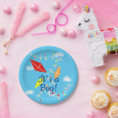 Assiettes En Carton Les cerfs-volants dans le ciel C'est une fête de B (Fête)