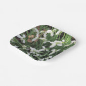 Assiettes En Carton Les chutes de neige sur une plaque de papier Carré (Angulaire)