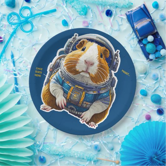 Assiettes En Carton Les Cochons de Guinée dans l'espace ! Explorateur (Fête)