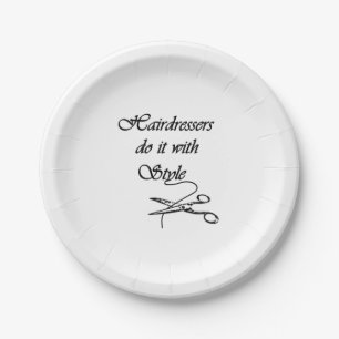 Assiettes En Carton Les coiffeurs le font avec le style