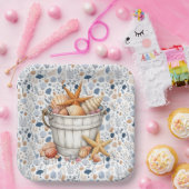 Assiettes En Carton Les Coques Balnéaires (Fête)