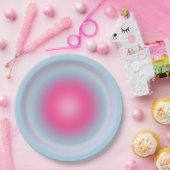 Assiettes En Carton Les Couleurs 08 Aura Rose Et Bleu Gradient (Fête)