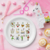 Assiettes En Carton Les douze jours de Noël (Fête)