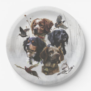 Assiettes En Carton Les Espagnols de Bretagne, Saison de chasse aux oi