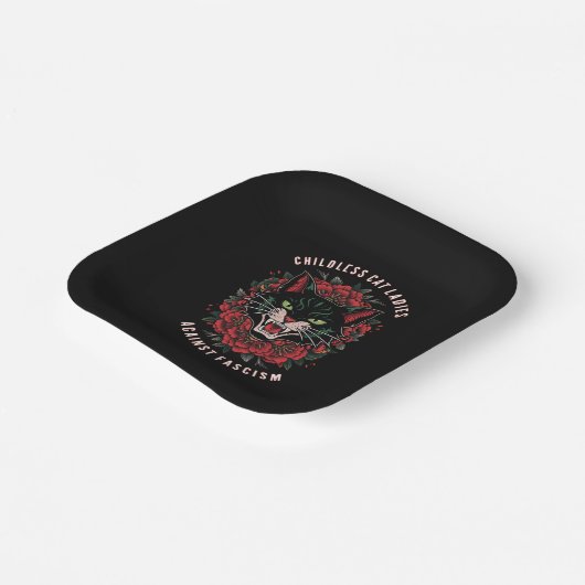 Assiettes En Carton Les femmes de chat sans enfants contre le fascisme (Angulaire)