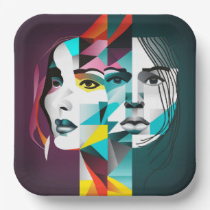 Assiettes En Carton Les femmes face