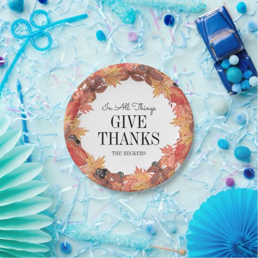 Assiettes En Carton Les Feuilles D'Automne Remercient Les Plaques Papi (Fête)