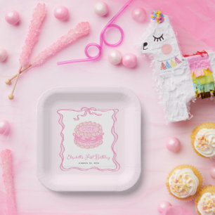 Assiettes En Carton Les filles veulent juste être un garçon rose 1er a