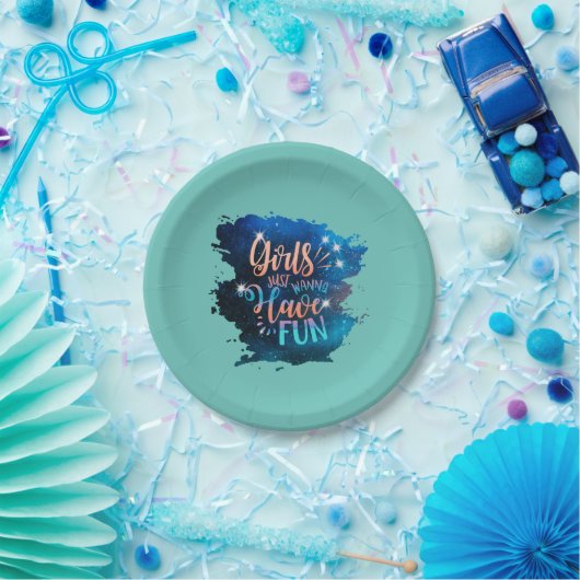 Assiettes En Carton Les filles veulent juste s'amuser (Fête)