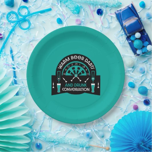 Assiettes En Carton Les fléchettes de pub classiques (Fête)