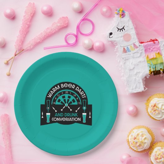 Assiettes En Carton Les fléchettes de pub classiques (Fête)