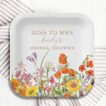 Assiettes En Carton Les Fleurs Sauvages Colorées Manquent À Mme Fête d<br><div class="desc">Fleurs sauvages colorées Mariage campagnard Miss To Mrs Fête des mariées Papier Plaques de fête présente de jolies fleurs de pays en orange, jaune, violet et rose sur un arrière - plan blanc avec vos informations personnalisées. Parfait pour votre soirée spéciale Hen's Party, Bachelorette Party, Fête des mariées, Pamper Party,...</div>