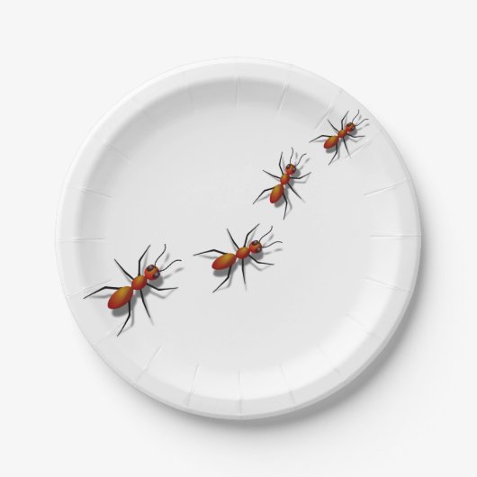 Assiettes En Carton Les fourmis rouges à votre pique-nique (Devant)