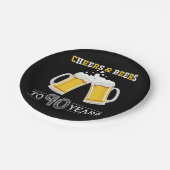 Assiettes En Carton Les fromages et les bières à 90 ans Plaque papier (Angle)