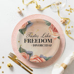 Assiettes En Carton "Les goûts comme la liberté" Floral Divorce Party<br><div class="desc">Découvrez la beauté des nouveaux débuts avec nos "Goûts comme la liberté". #divorcedaf" des plaques de papier de la fête du divorce ornées d'une délicate aquarelle fleurie dans un coloris rose acajou et vert de forêt. Autour de la bordure de l'assiette, des fleurs vibrantes encadrent une typographie élégante qui annonce...</div>