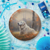 Assiettes En Carton Les grandes Pyrénées à l'automne Feuilles automne  (Fête)