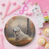 Assiettes En Carton Les grandes Pyrénées à l'automne Feuilles automne  (Fête)